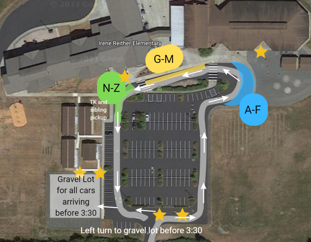 A map of the IRE parking lot